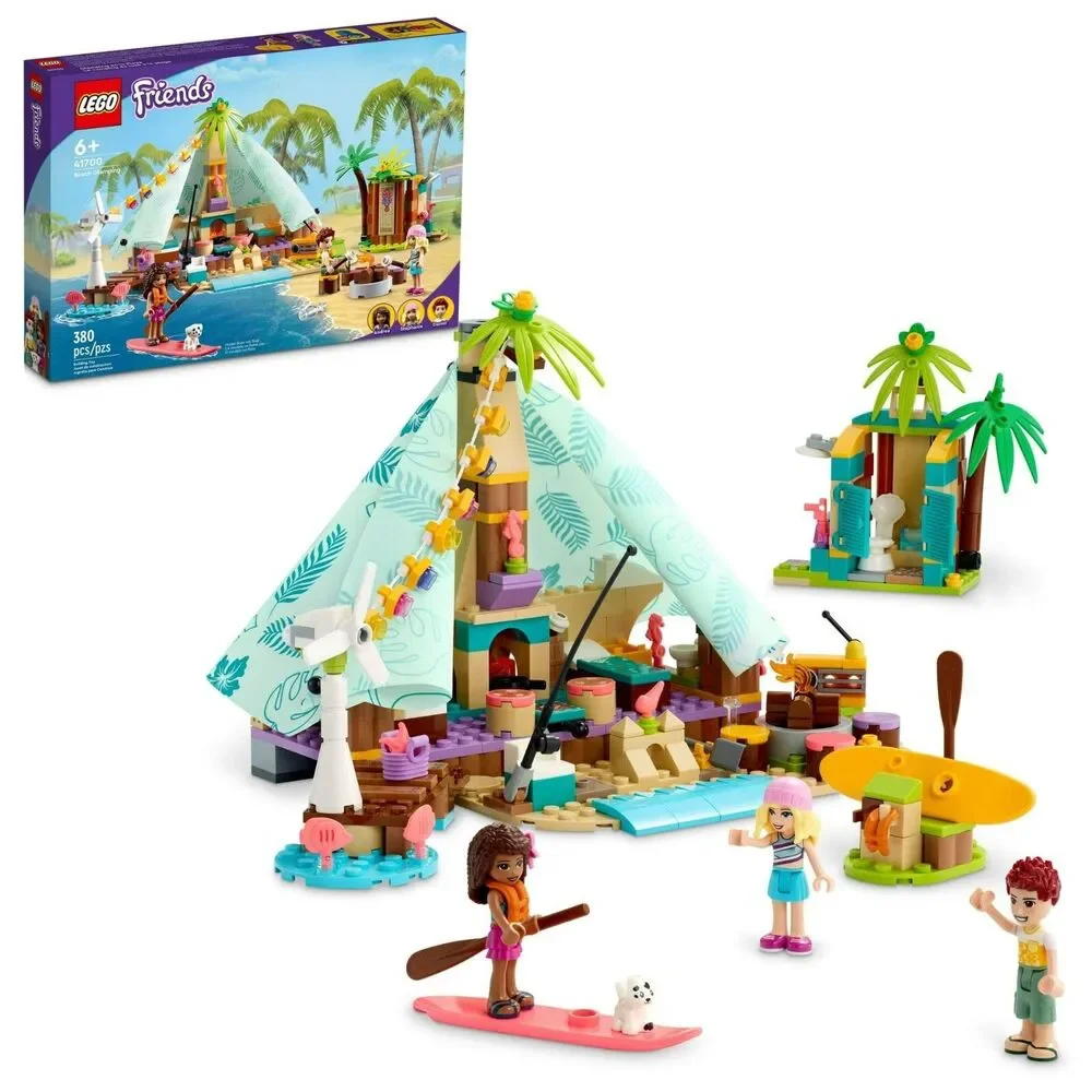 LEGO Friends Beach Glamping 41700 Set Kit camping tent paddleboard sup water